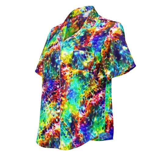 Rainbow Static on a Women's Short Sleeve Pajama Top