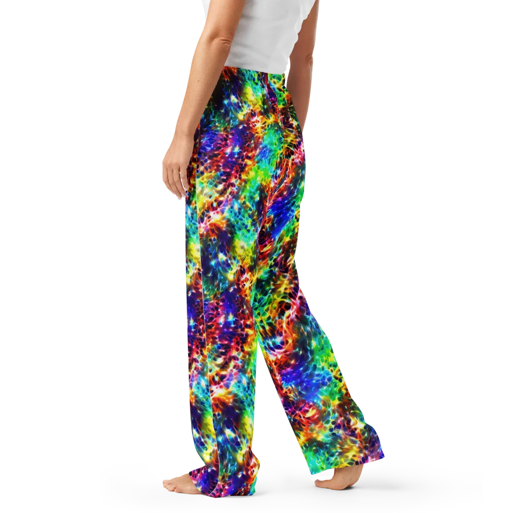 Rainbow Static on Women's Pajama Pants — Left