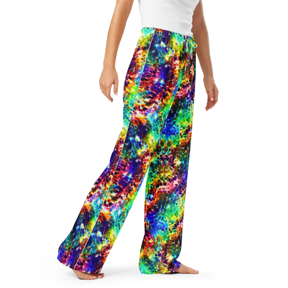 Rainbow Static on Women's Pajama Pants — Right Front