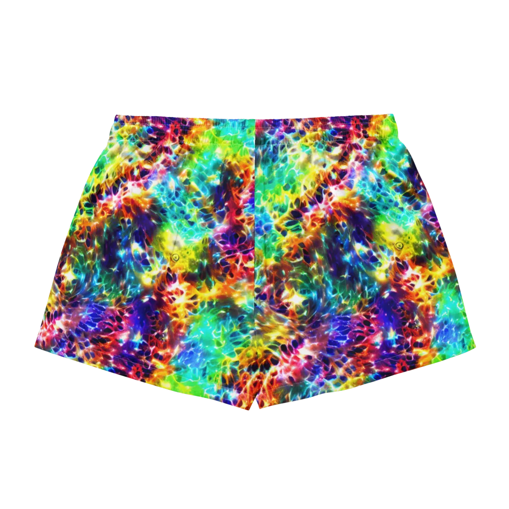 Rainbow Static on Women's Pajama Shorts — Back