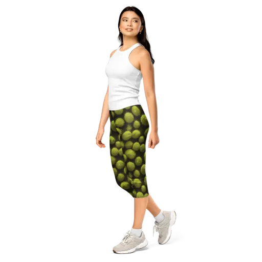 Lime Thorn on a Capri Leggings