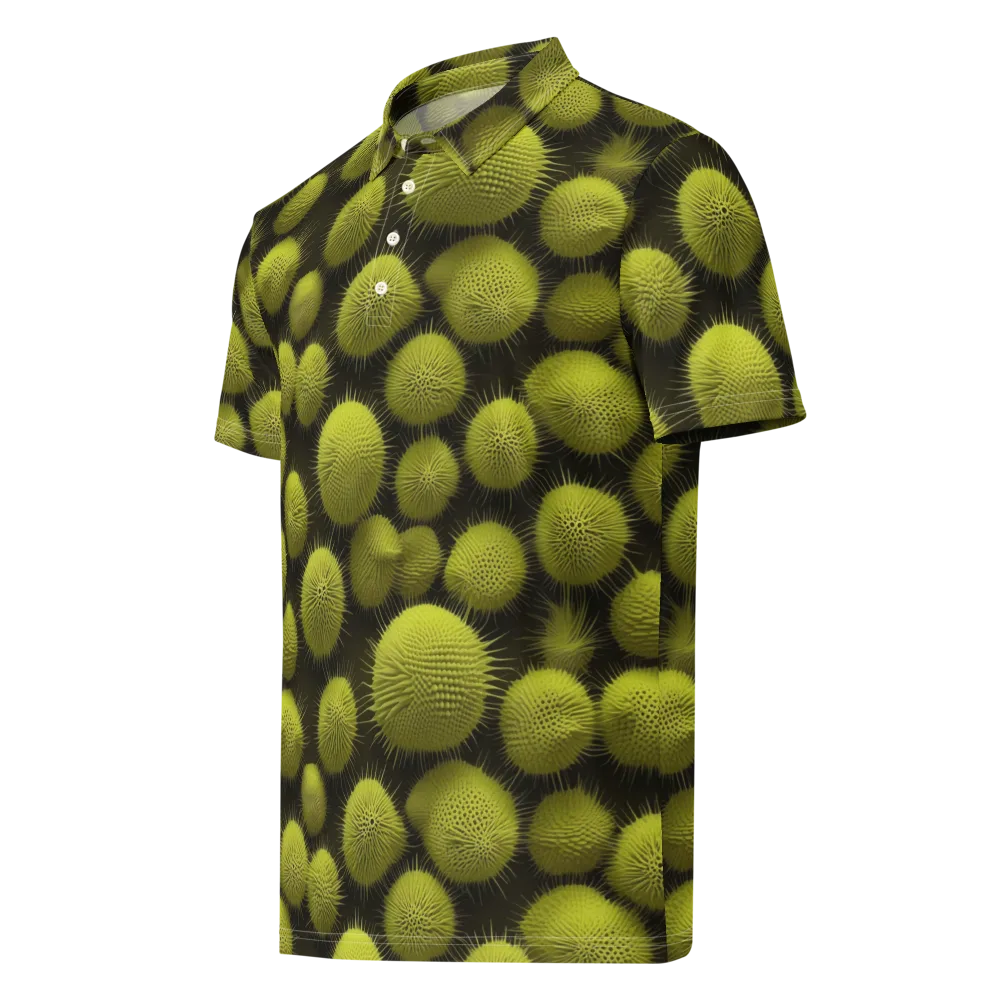 Lime Thorn on Men's Slim Fit Polo Shirt — Left Front