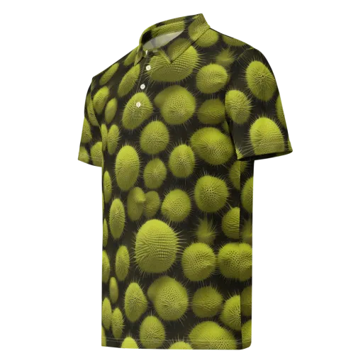 Lime Thorn on a Men's Slim Fit Polo Shirt