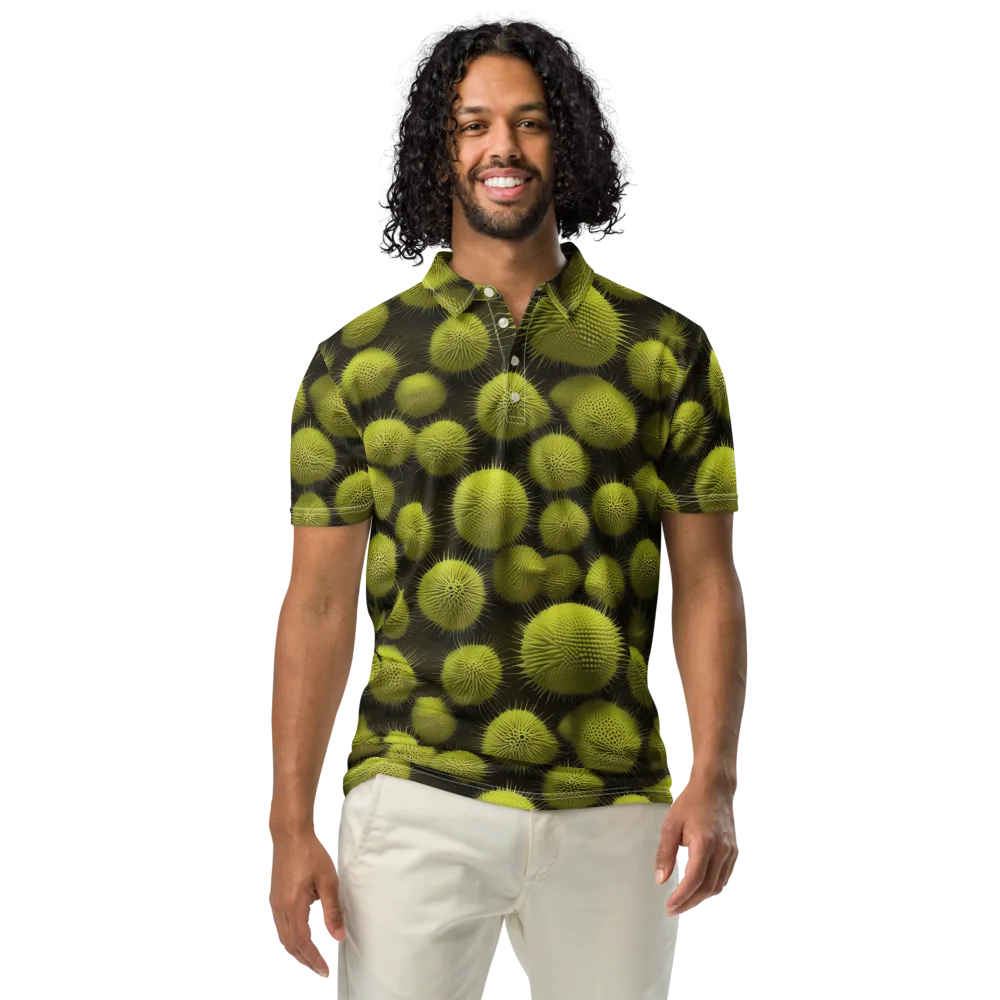 Lime Thorn on Men's Slim Fit Polo Shirt — Front