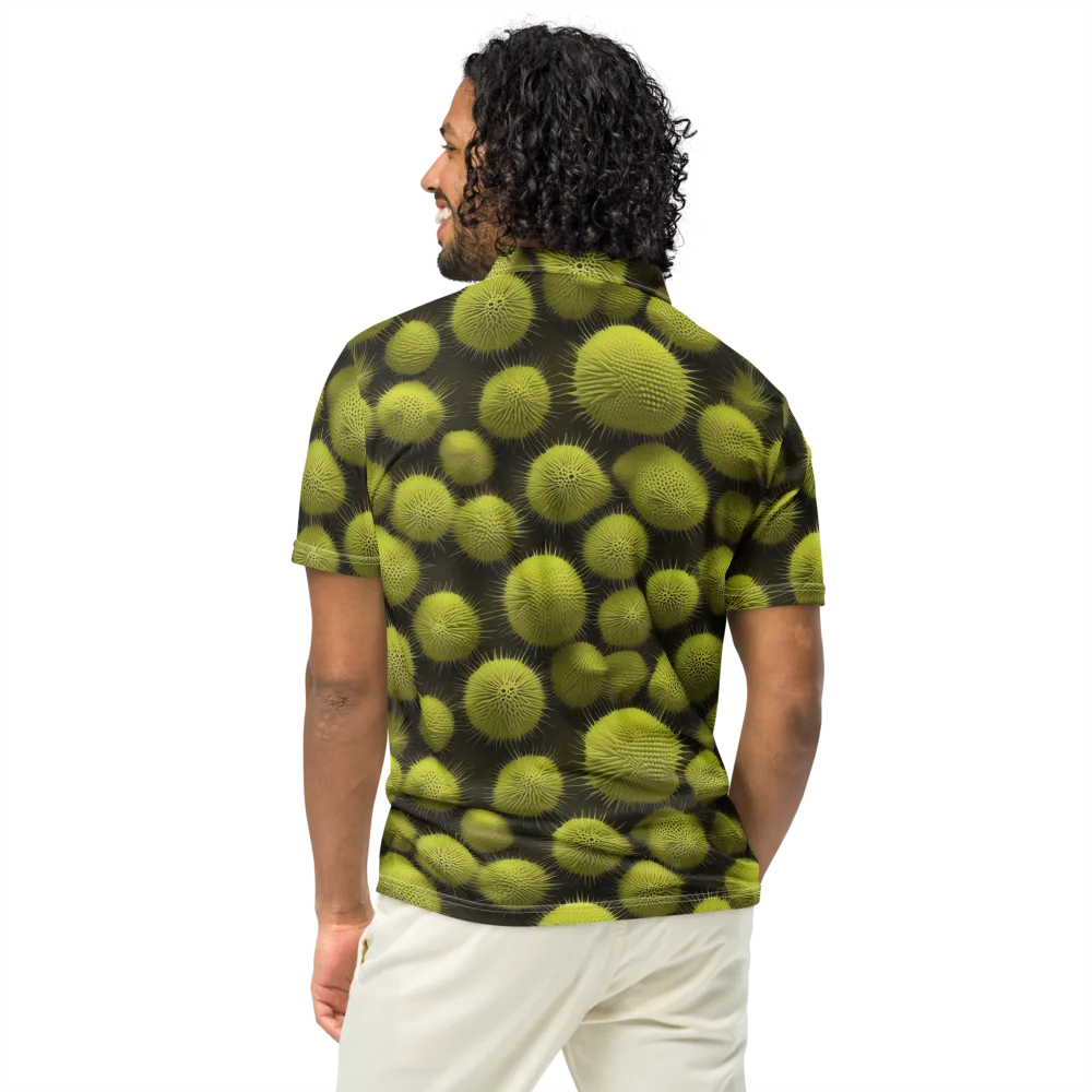 Lime Thorn on Men's Slim Fit Polo Shirt — Back