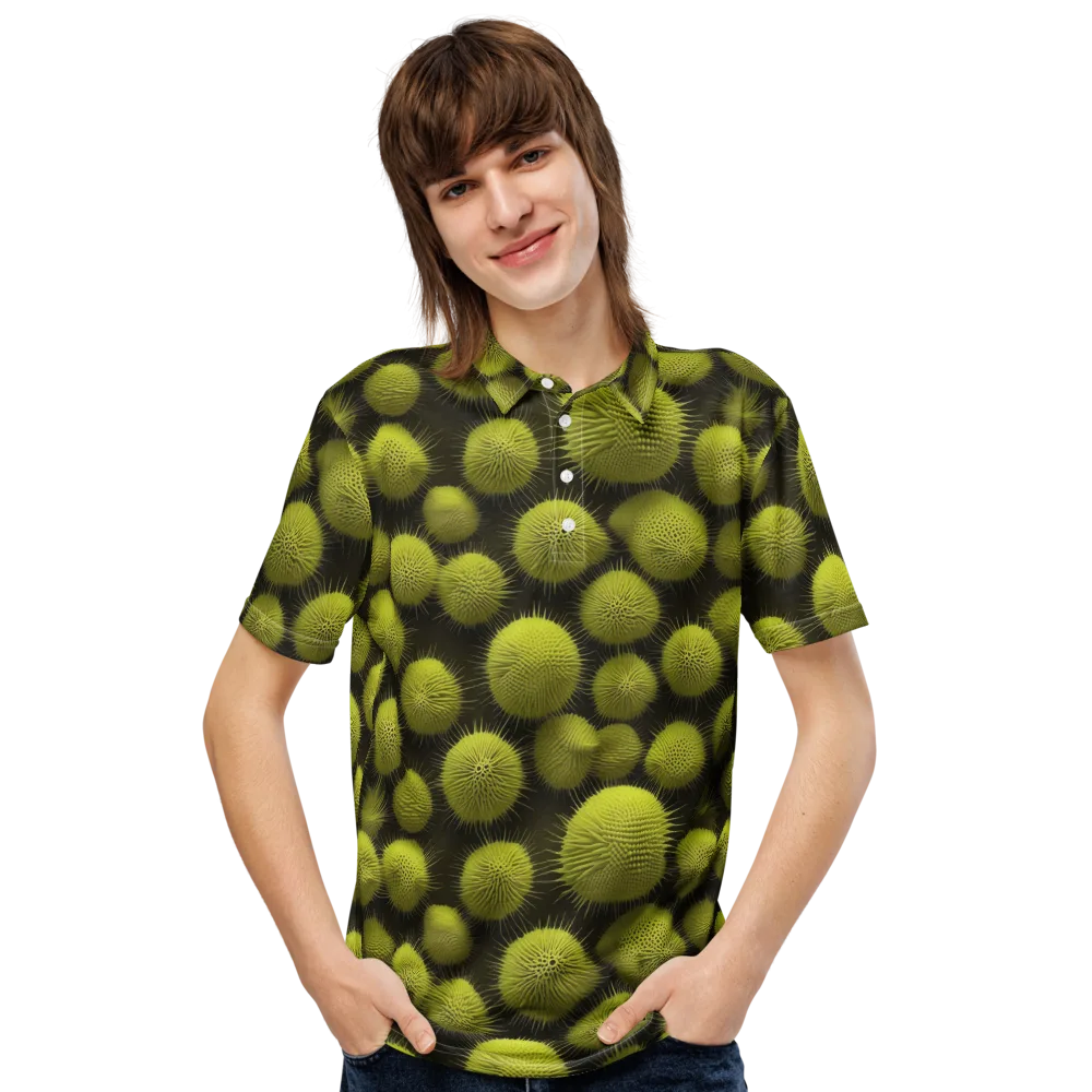 Lime Thorn on Men's Slim Fit Polo Shirt — Front