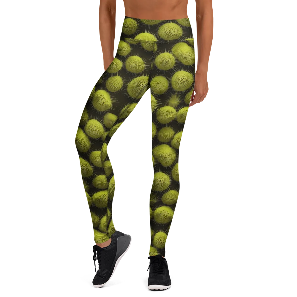 Lime Thorn on Yoga Leggings — Front