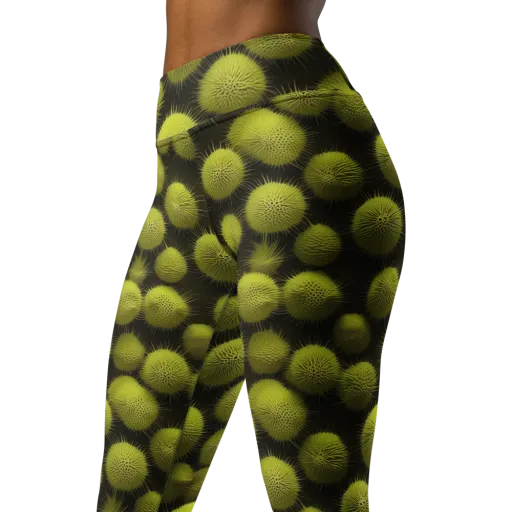 Lime Thorn on a Yoga Leggings