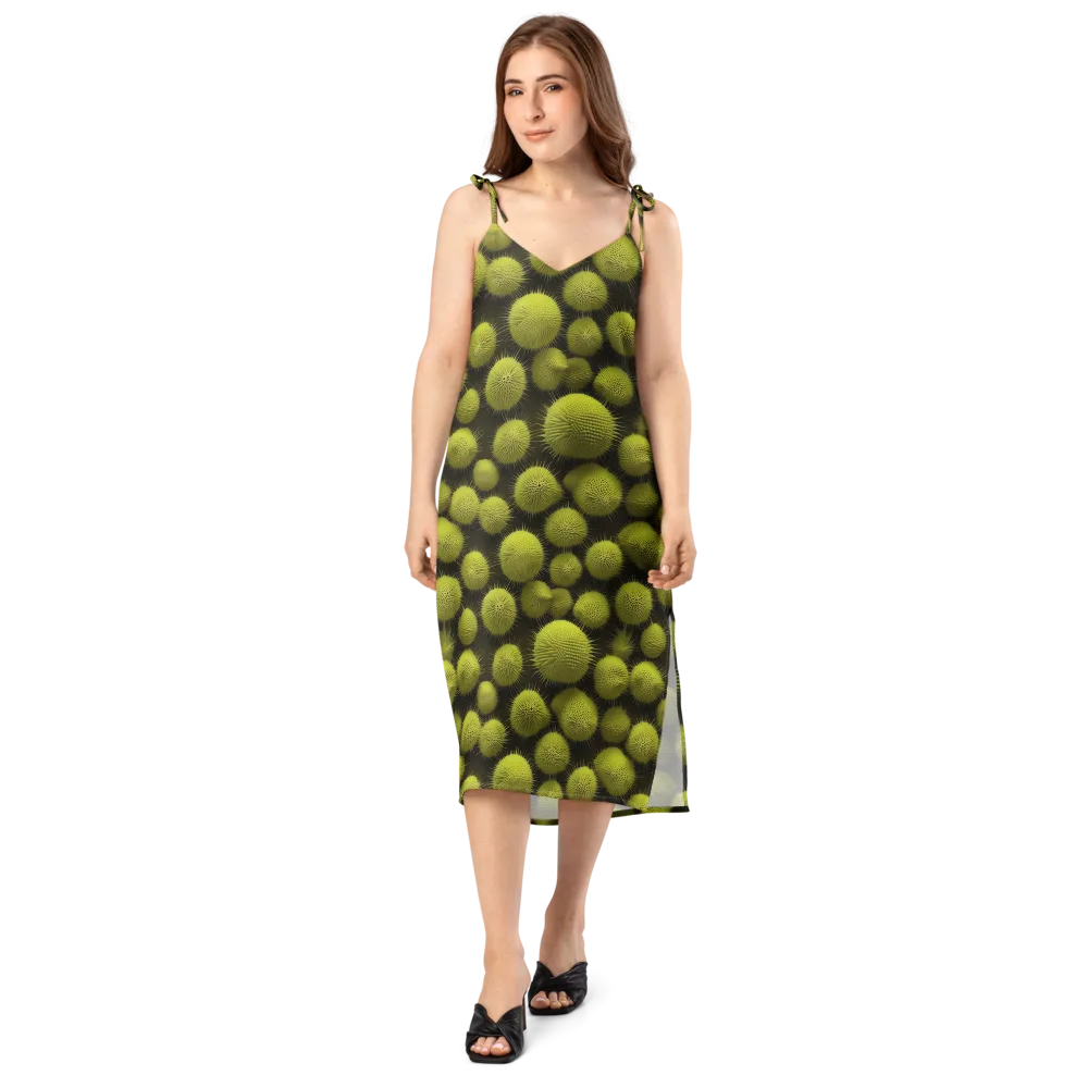 Lime Thorn on Slip Dress — Front