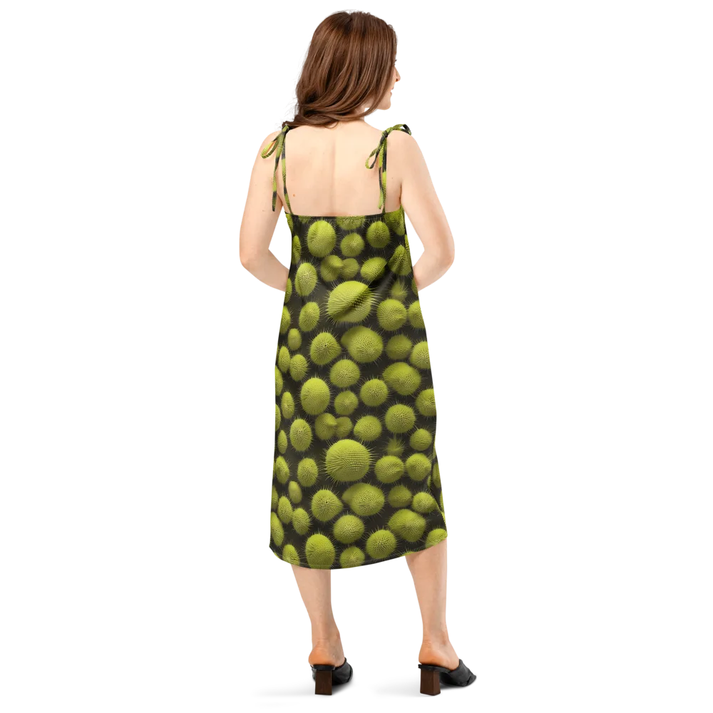 Lime Thorn on Slip Dress — Back