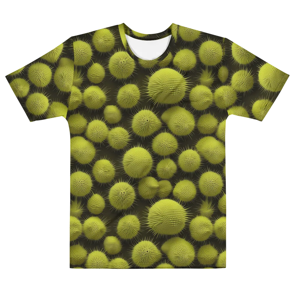 Lime Thorn on Men's Cotton Crew Neck T-Shirt — Front