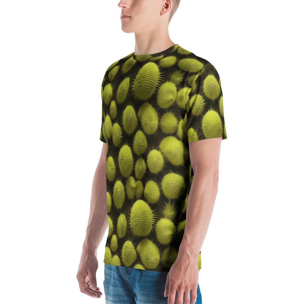Lime Thorn on Men's Crew Neck T-Shirt — Left