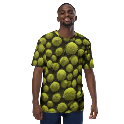Lime Thorn on a Men's Crew Neck T-Shirt