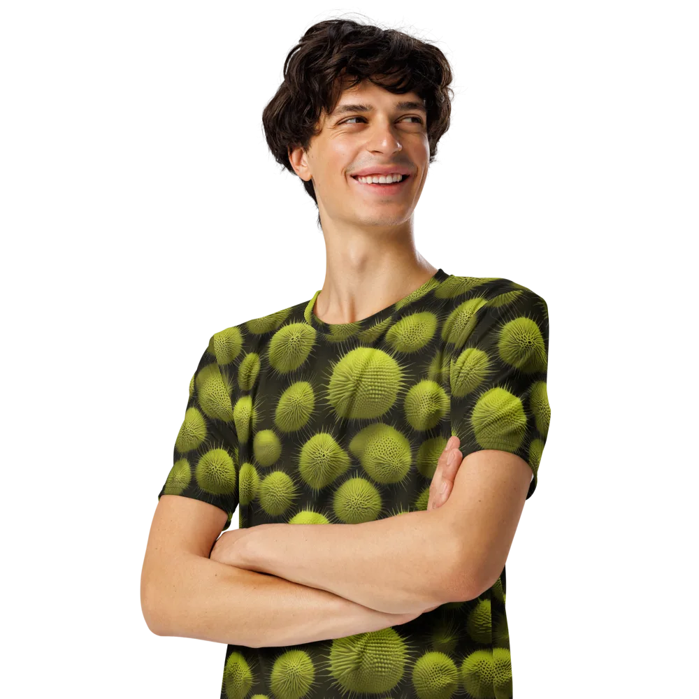 Lime Thorn on Men's Crew Neck T-Shirt — Left Front