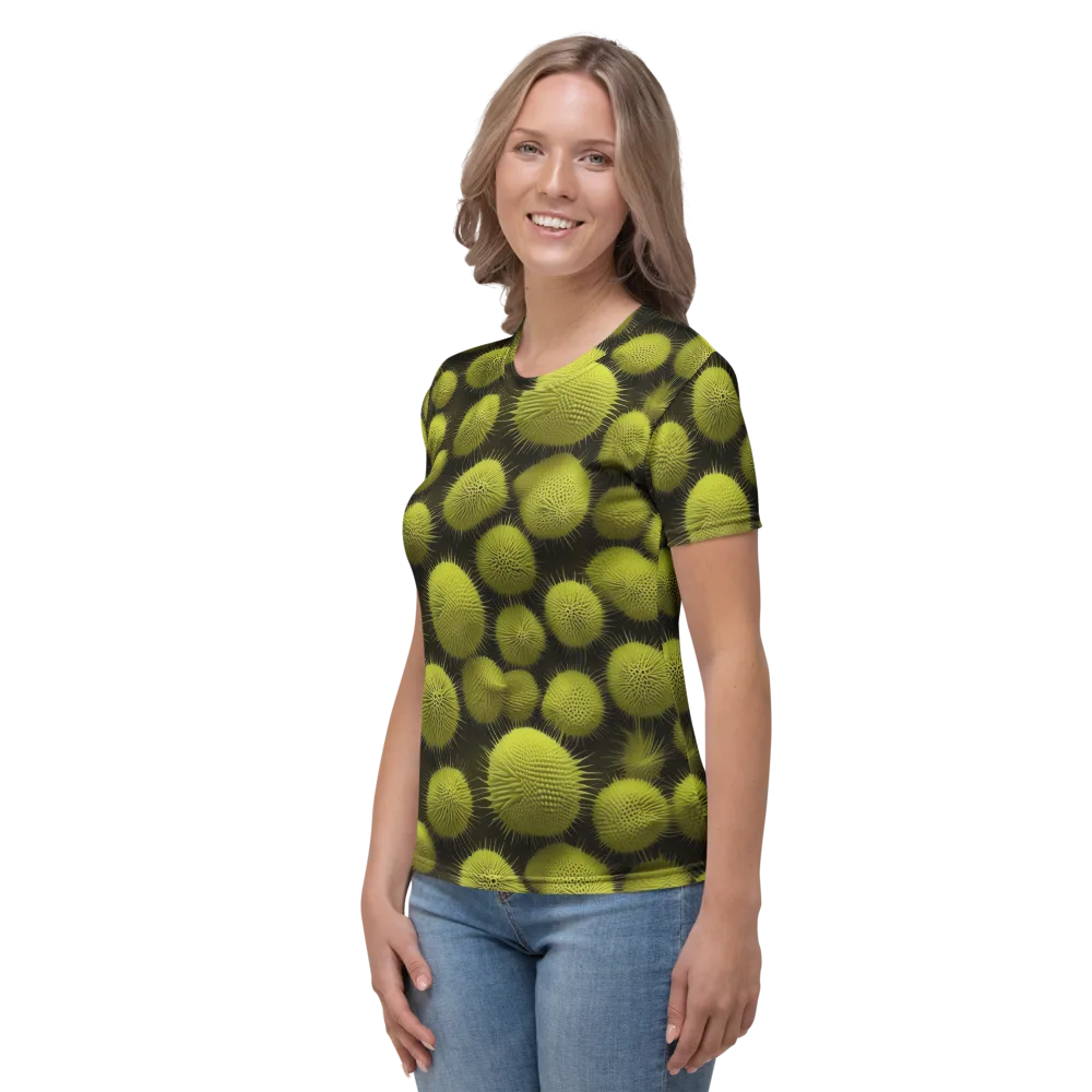 Lime Thorn on Women's Crew Neck T-Shirt — Left
