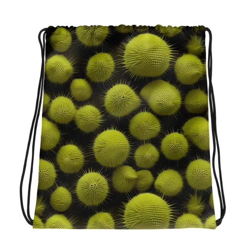 Lime Thorn on a Drawstring Bag