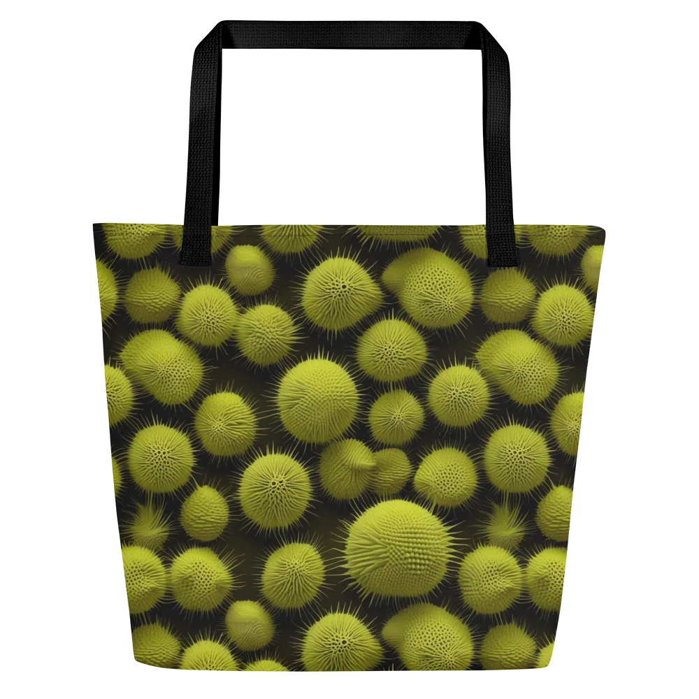 Lime Thorn on Large Tote Bag W/ Pocket — Front