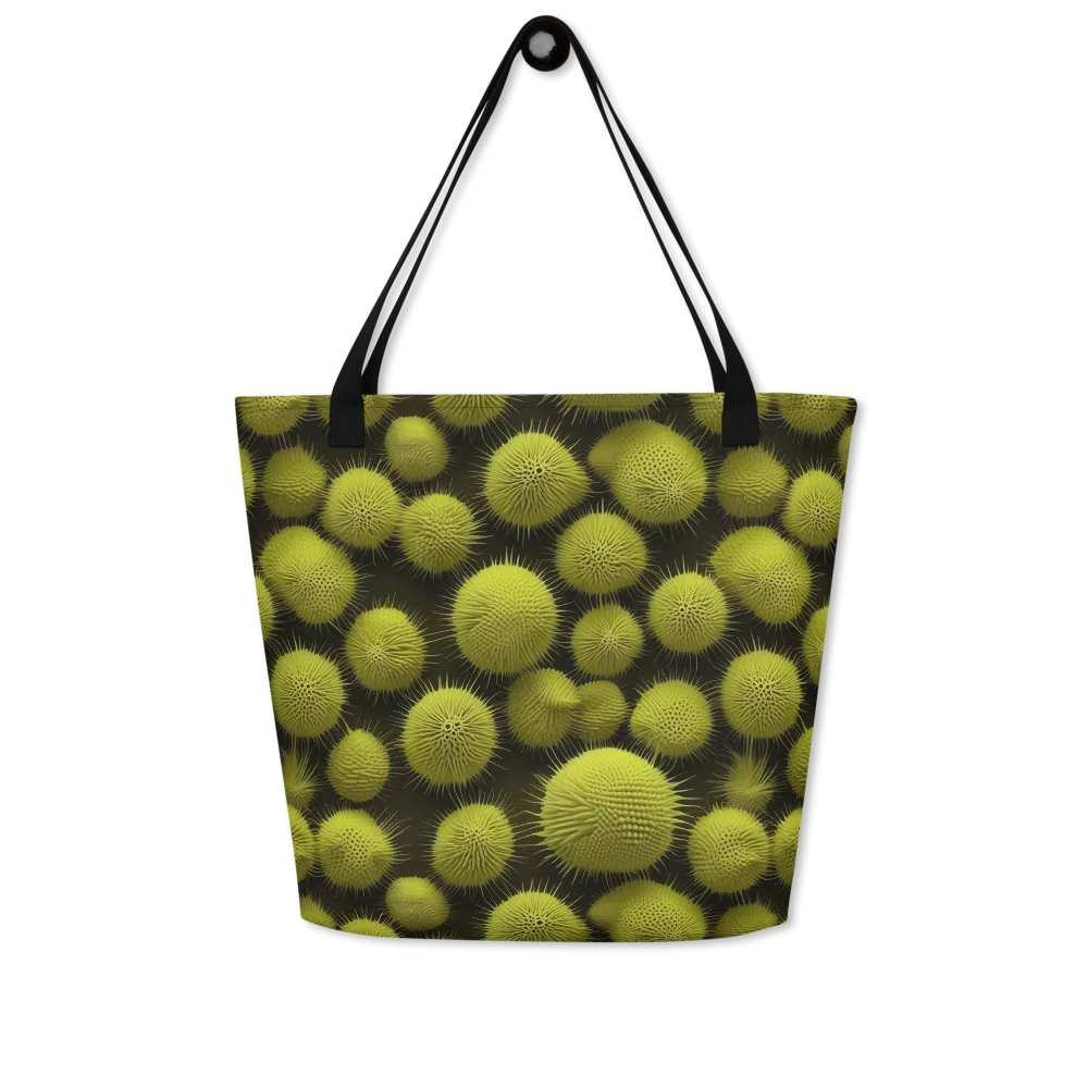 Lime Thorn on Large Tote Bag W/ Pocket — Front
