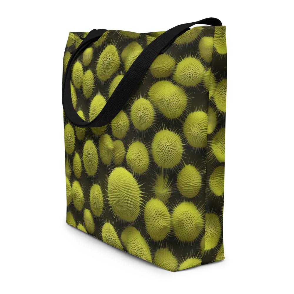 Lime Thorn on Large Tote Bag W/ Pocket — Front