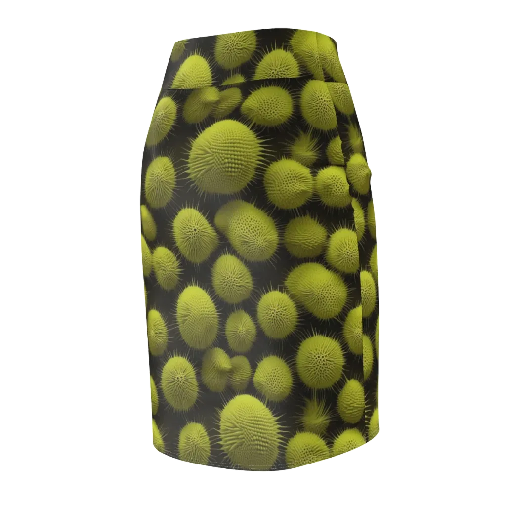 Lime Thorn on Pencil Skirt — Back Side