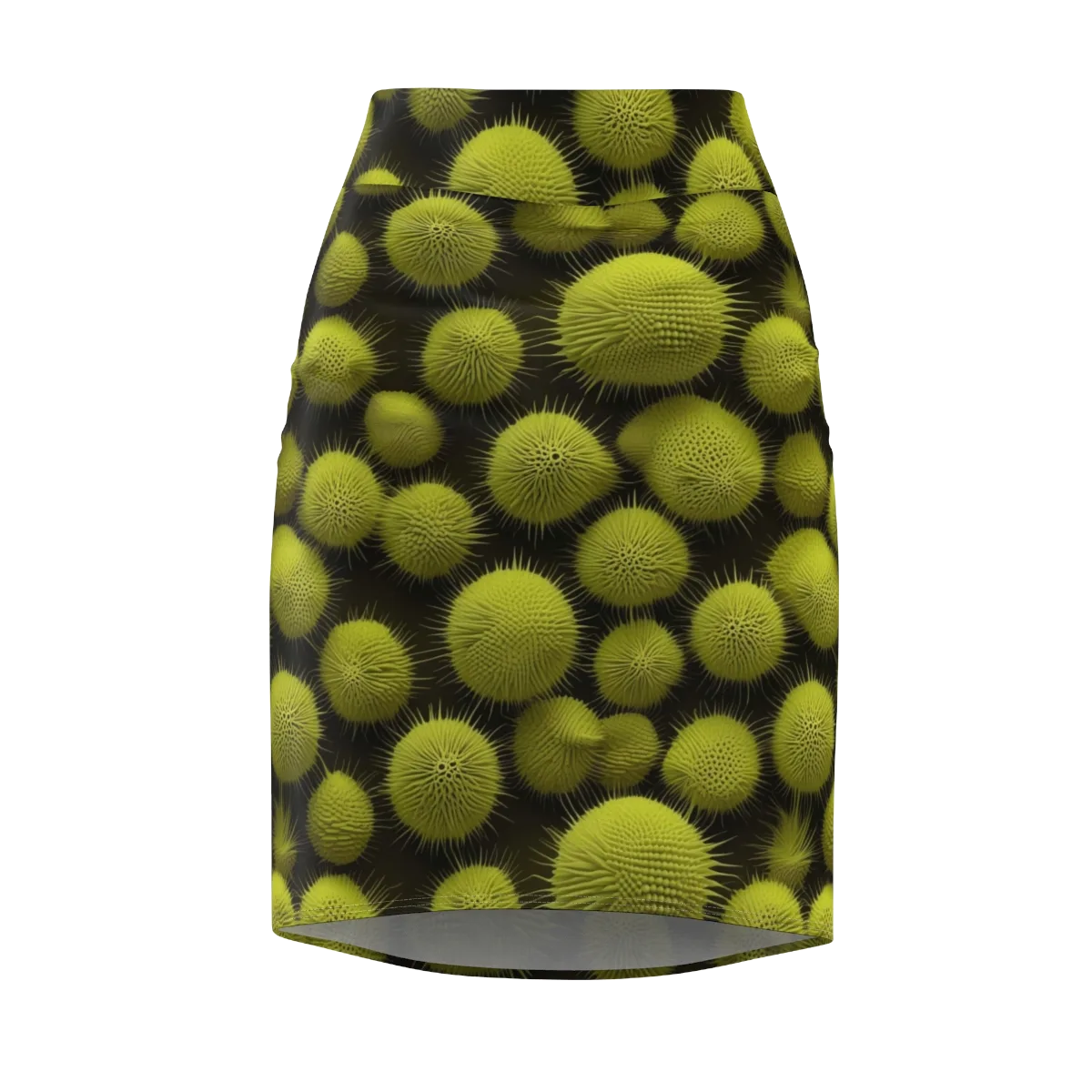 Lime Thorn on Pencil Skirt — Front