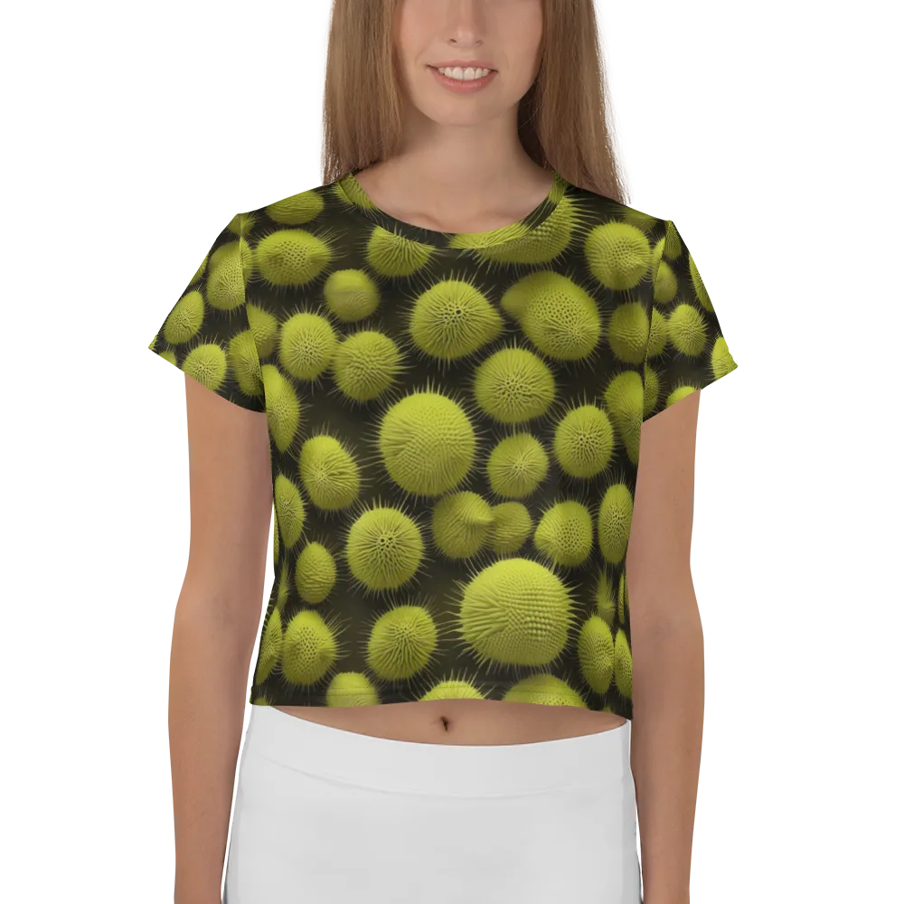 Lime Thorn on Crop Tee — Front