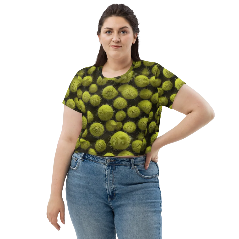 Lime Thorn on Crop Tee — Front