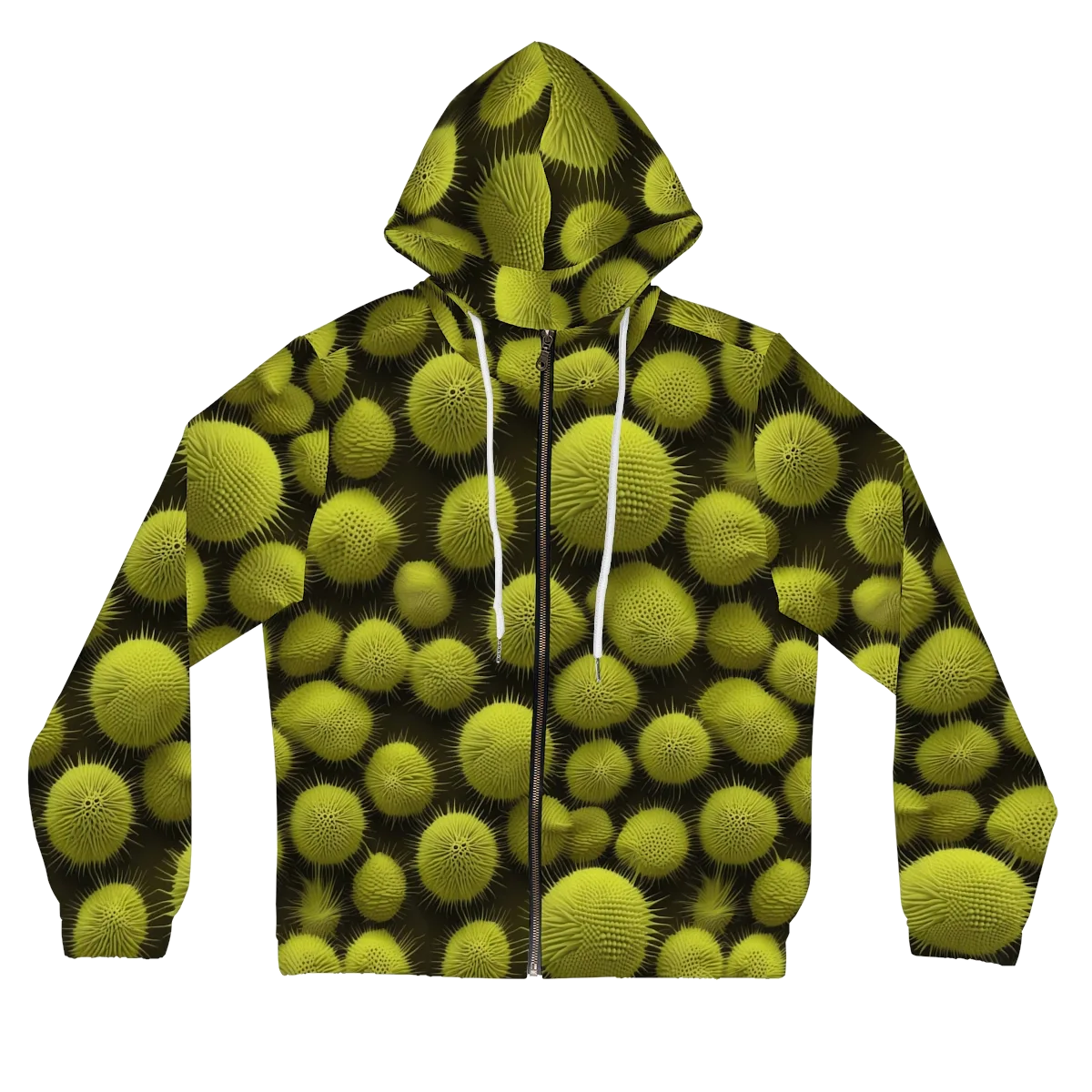 Lime Thorn on Women's Full-Zip Hoodie — Front