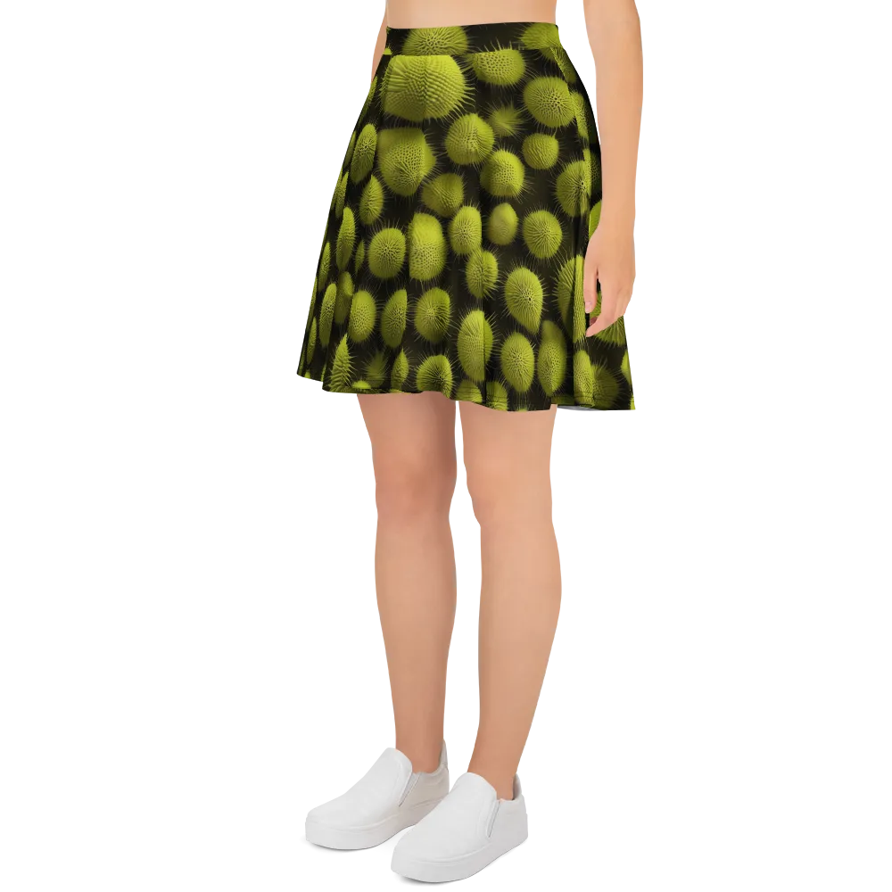 Lime Thorn on Skater Skirt — Left