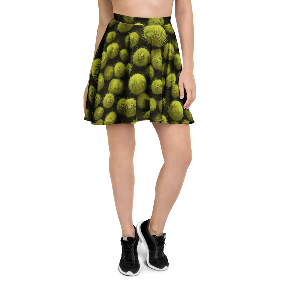 Lime Thorn on Skater Skirt — Front