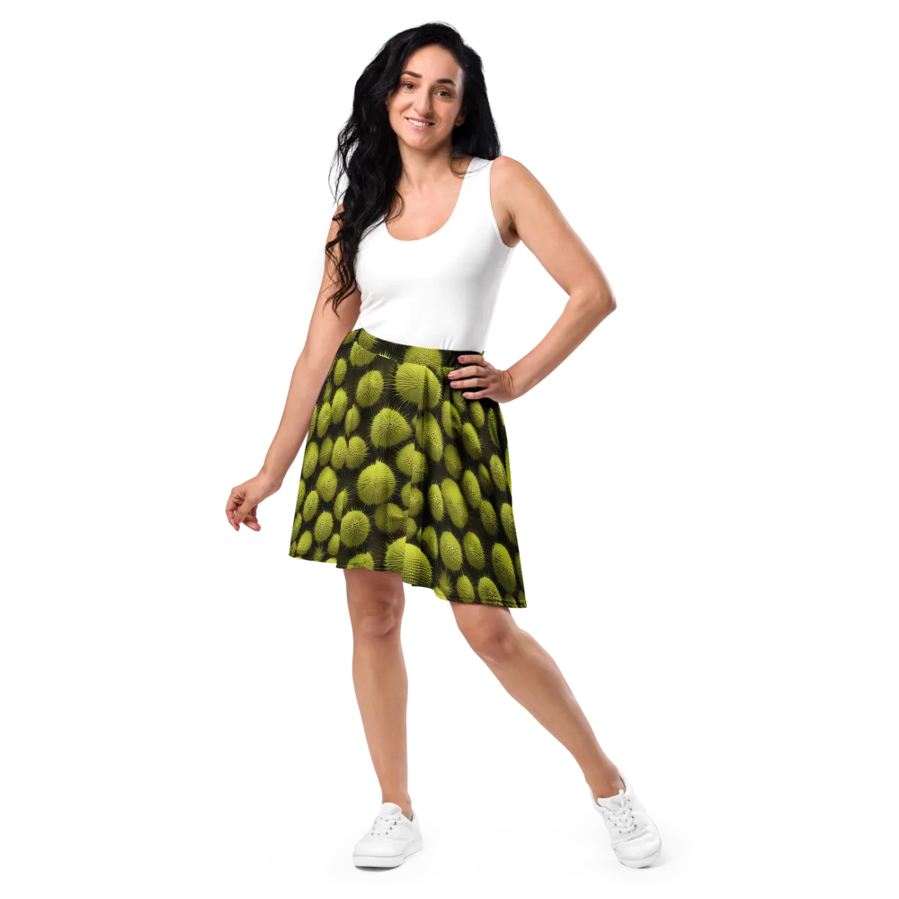 Lime Thorn on Skater Skirt — Front