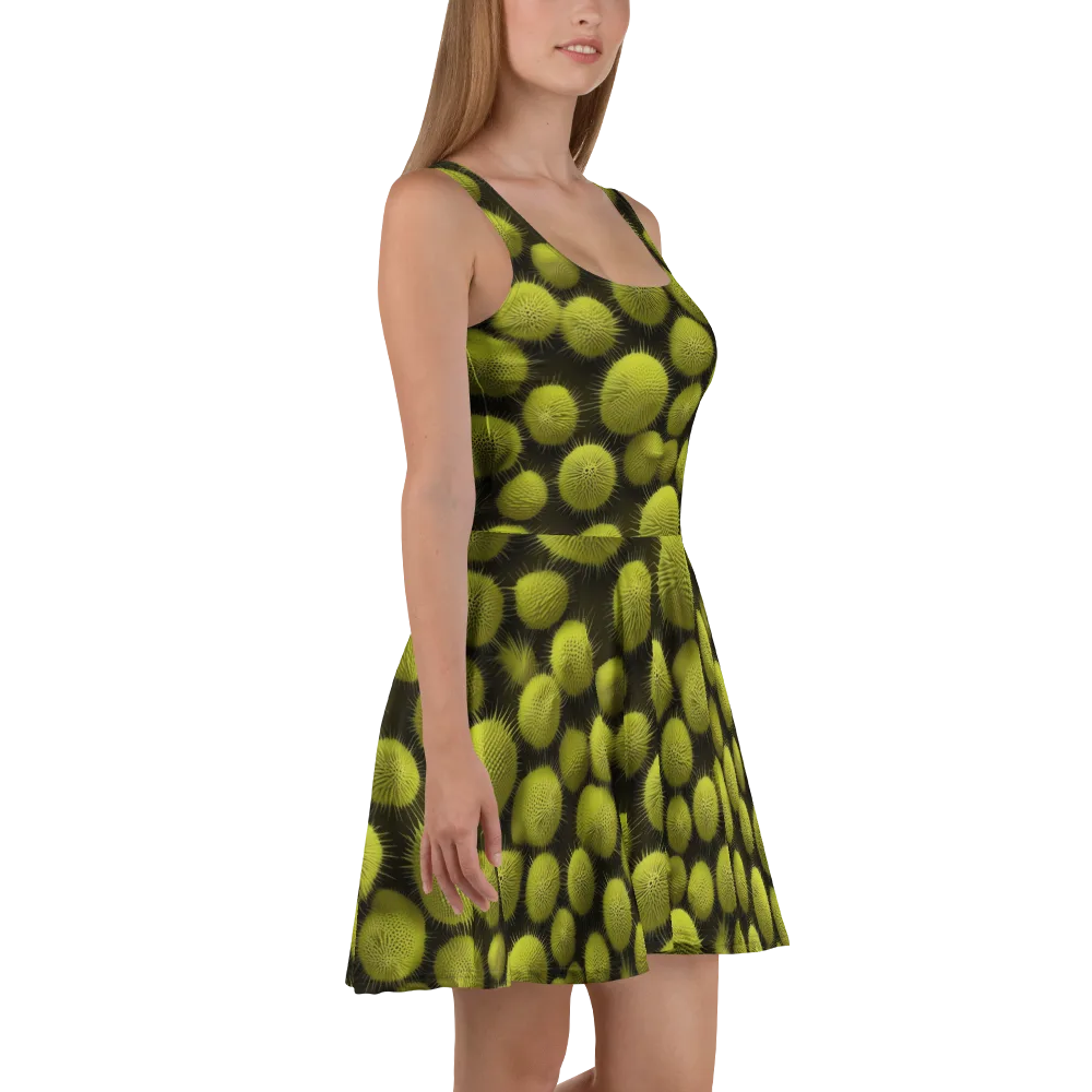 Lime Thorn on Skater Dress — Right