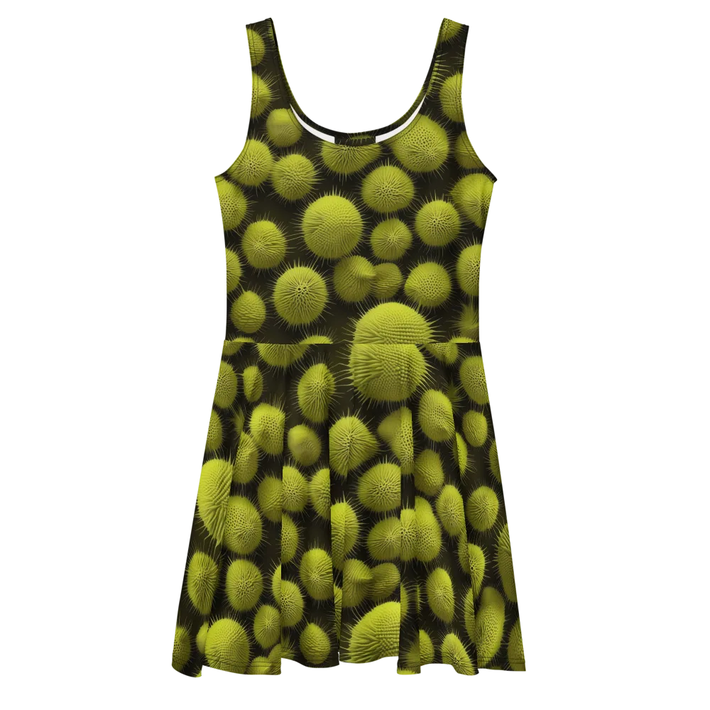 Lime Thorn on Skater Dress — Front