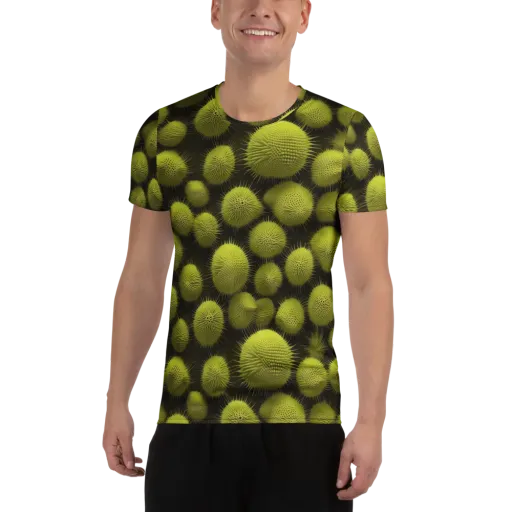 Lime Thorn on a Men's Athletic T-Shirt