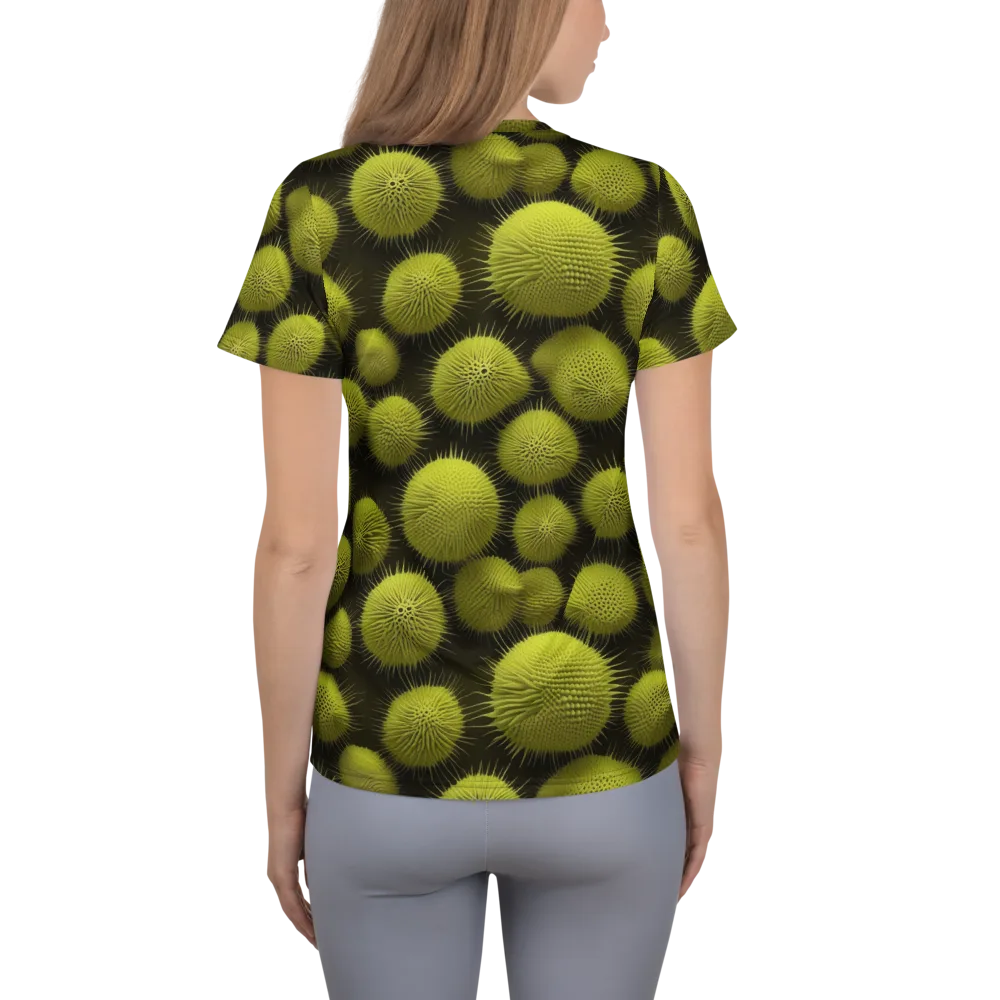 Lime Thorn on Women's Athletic T-Shirt — Back