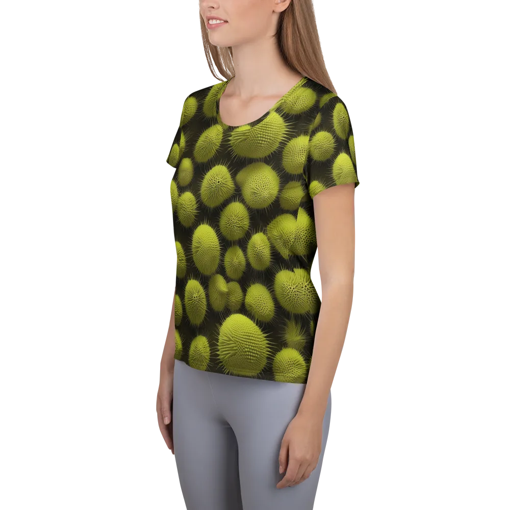 Lime Thorn on Women's Athletic T-Shirt — Left