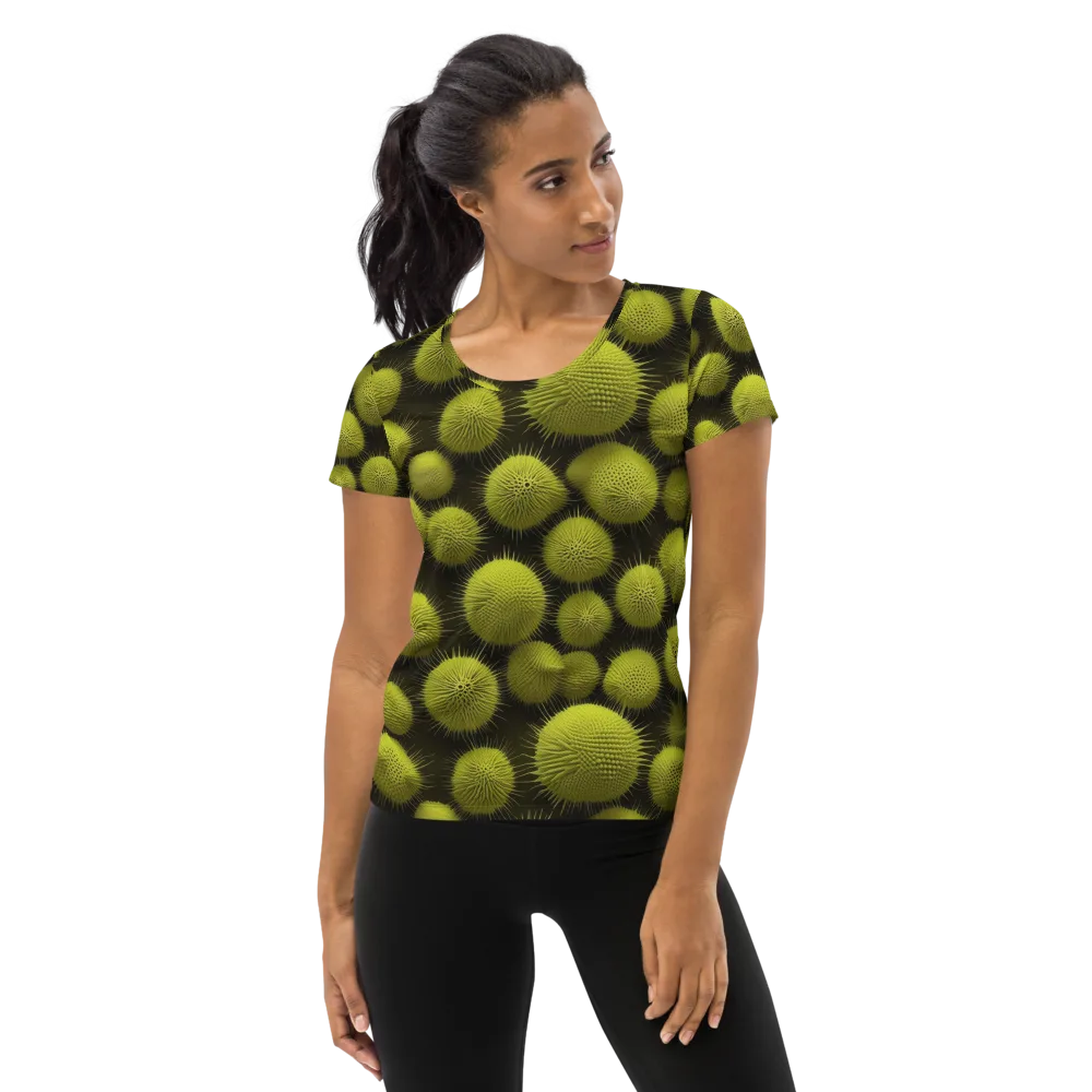 Lime Thorn on Women's Athletic T-Shirt — Front
