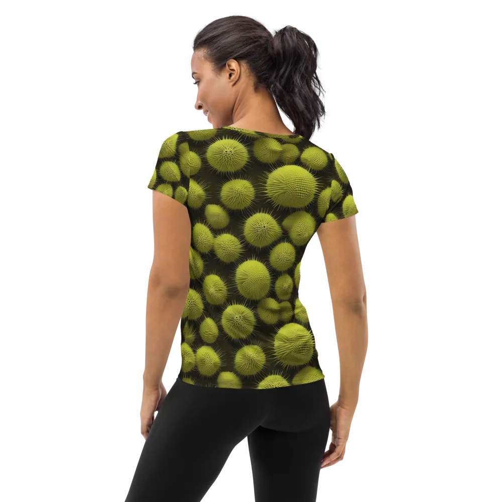 Lime Thorn on Women's Athletic T-Shirt — Back