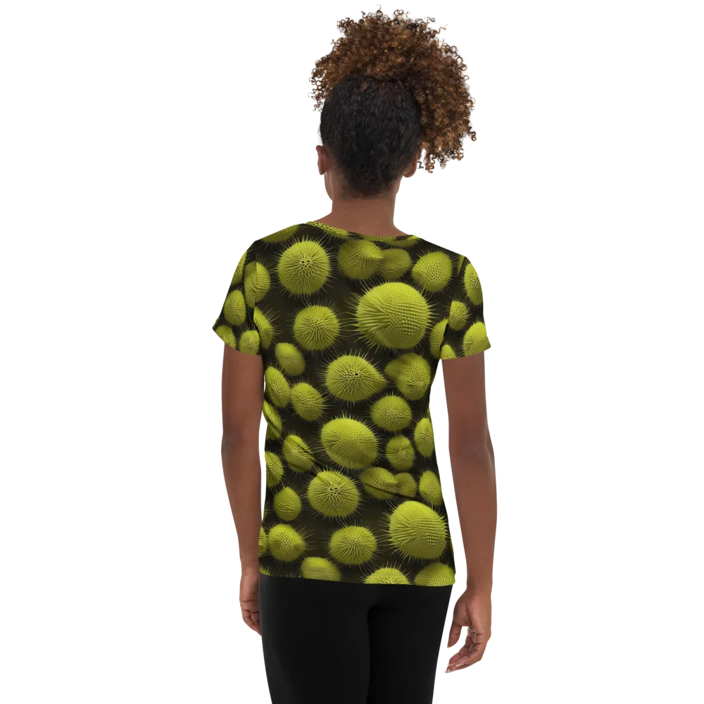 Lime Thorn on Women's Athletic T-Shirt — Back