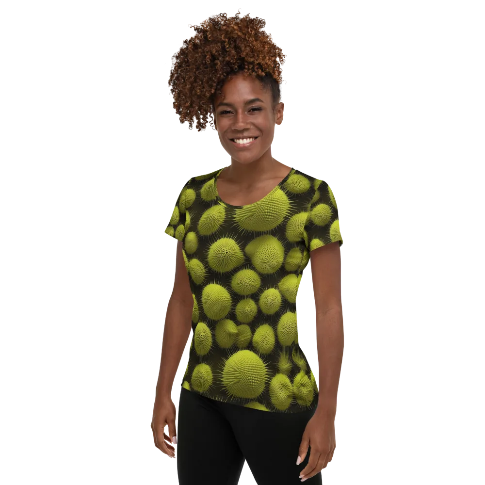 Lime Thorn on Women's Athletic T-Shirt — Left