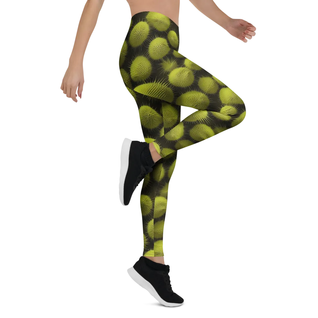Lime Thorn on Leggings — Right