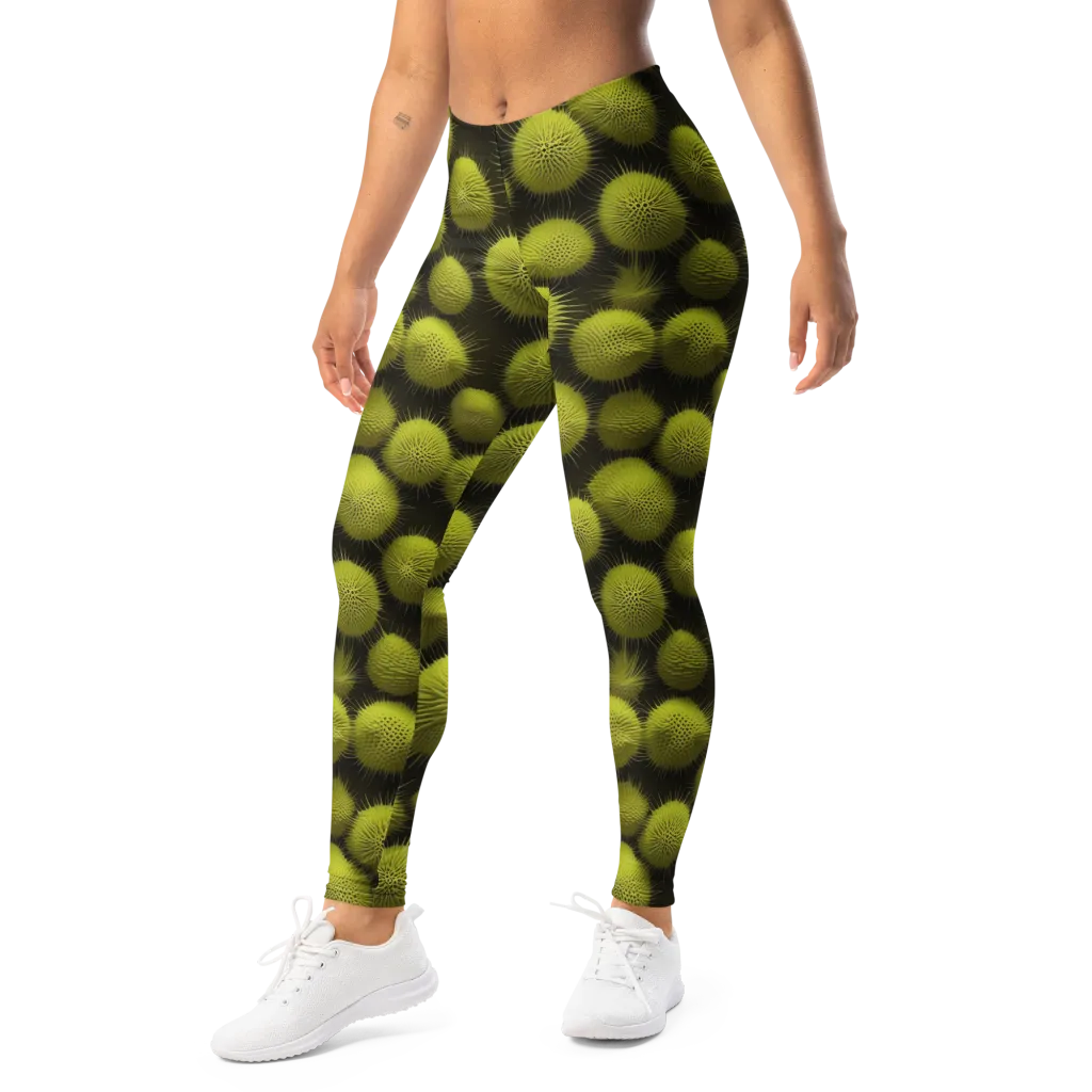 Lime Thorn on Leggings — Left Front