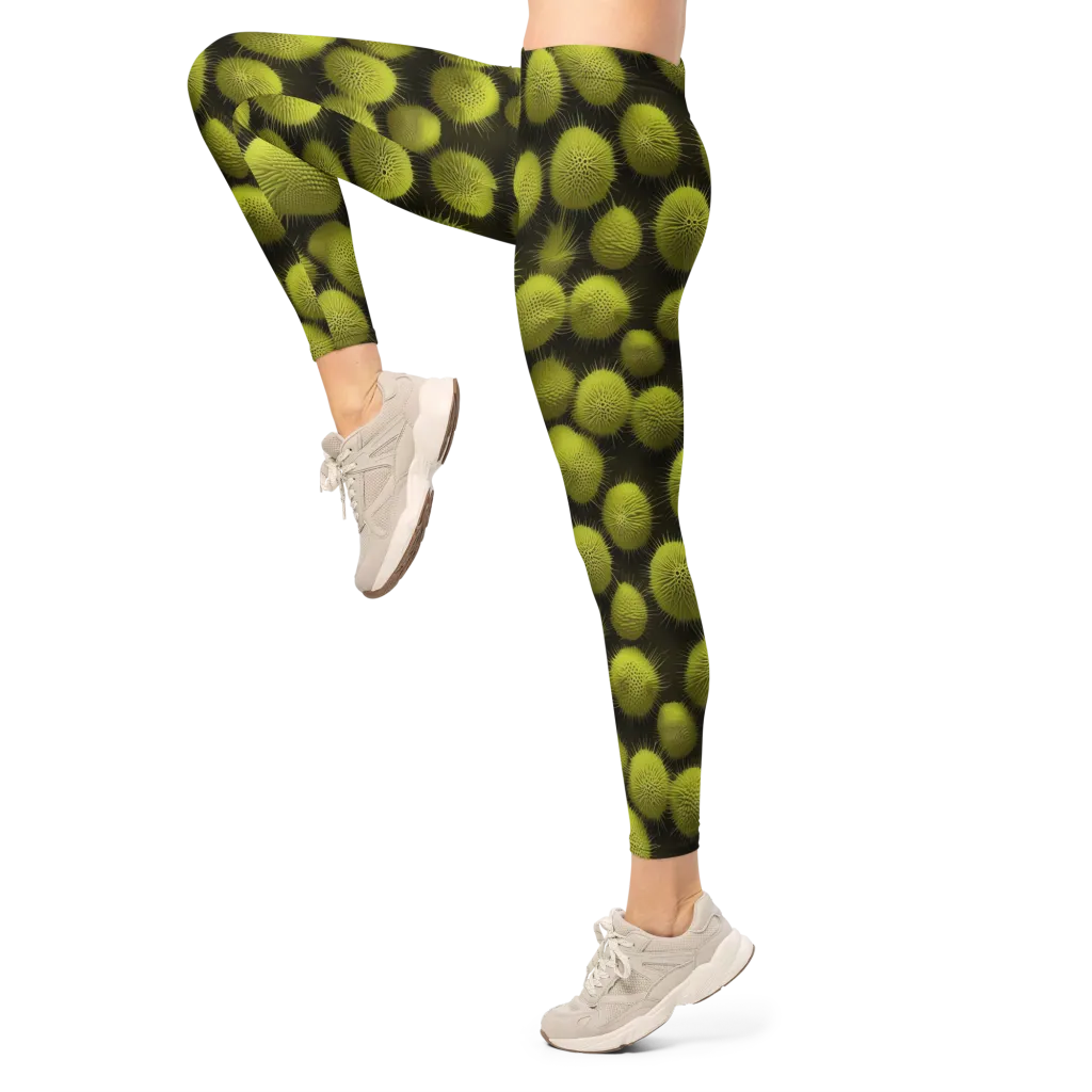 Lime Thorn on Leggings — Left