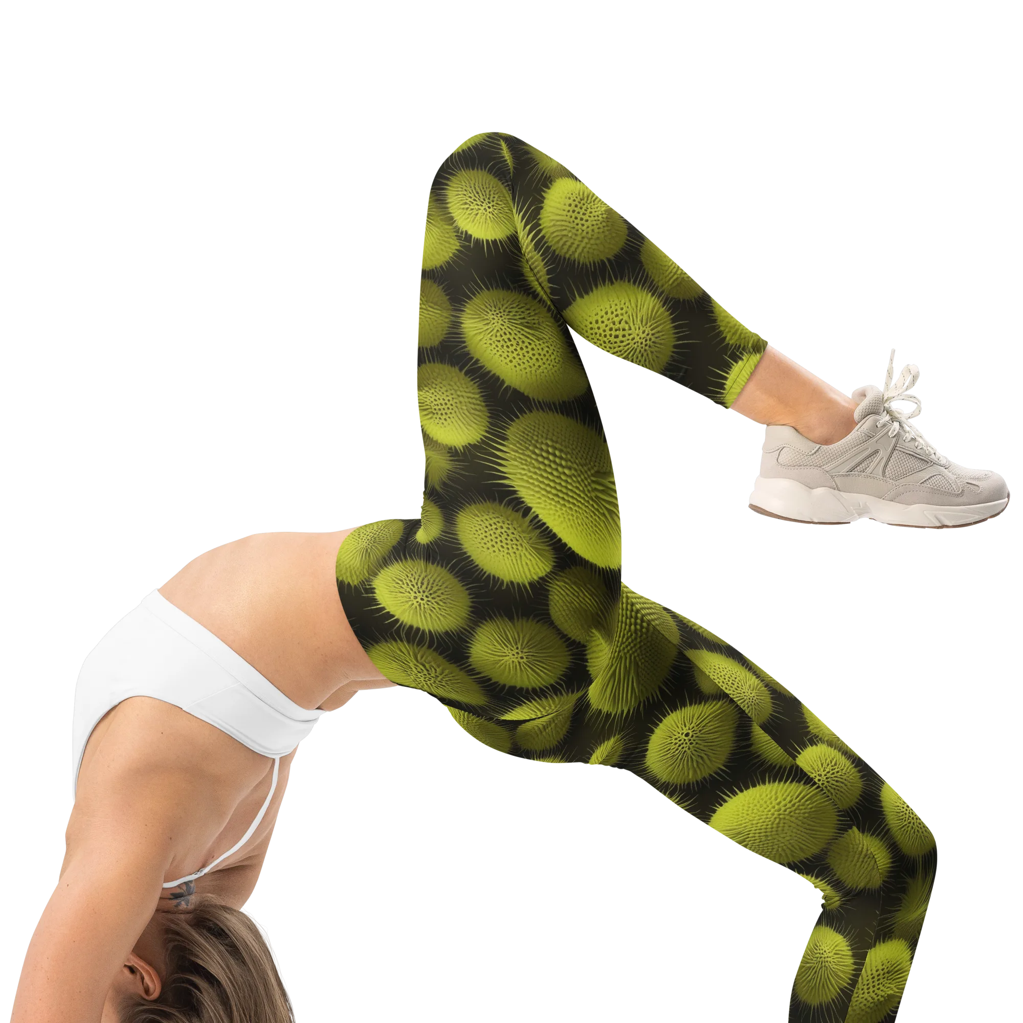Lime Thorn on Leggings — Right