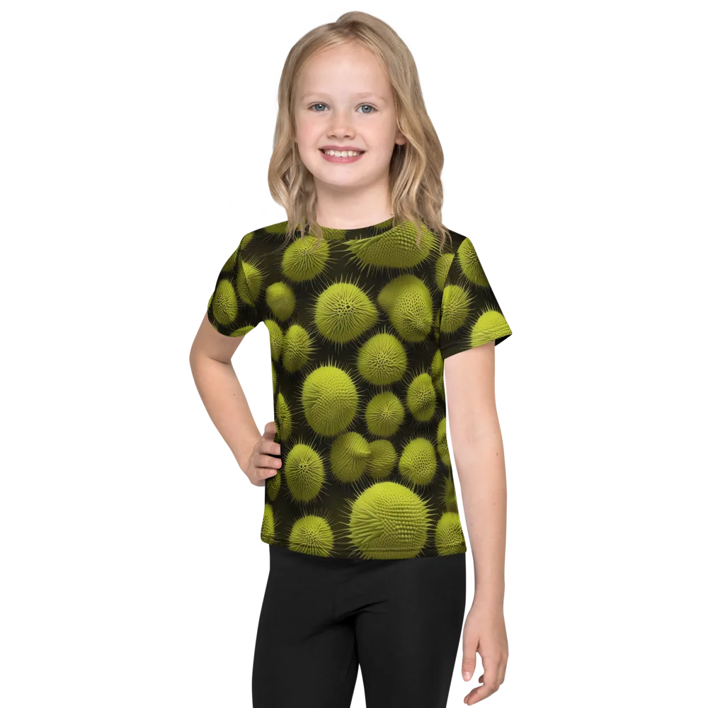 Lime Thorn on Kids Crew Neck T-Shirt — Front