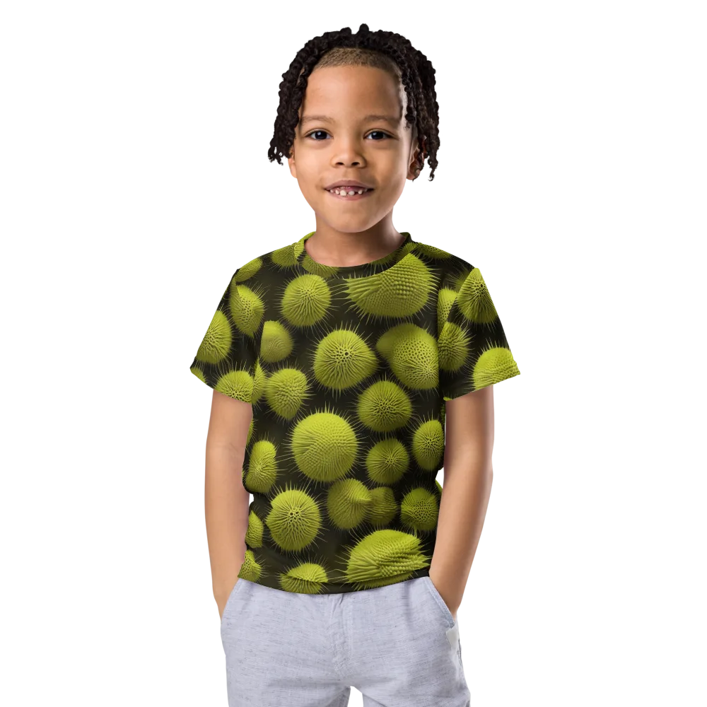 Lime Thorn on Kids Crew Neck T-Shirt — Front