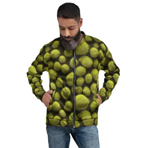 Lime Thorn on a Bomber Jacket