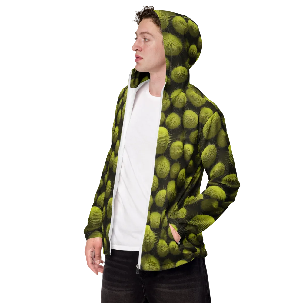 Lime Thorn on Men's Windbreaker — Left Front