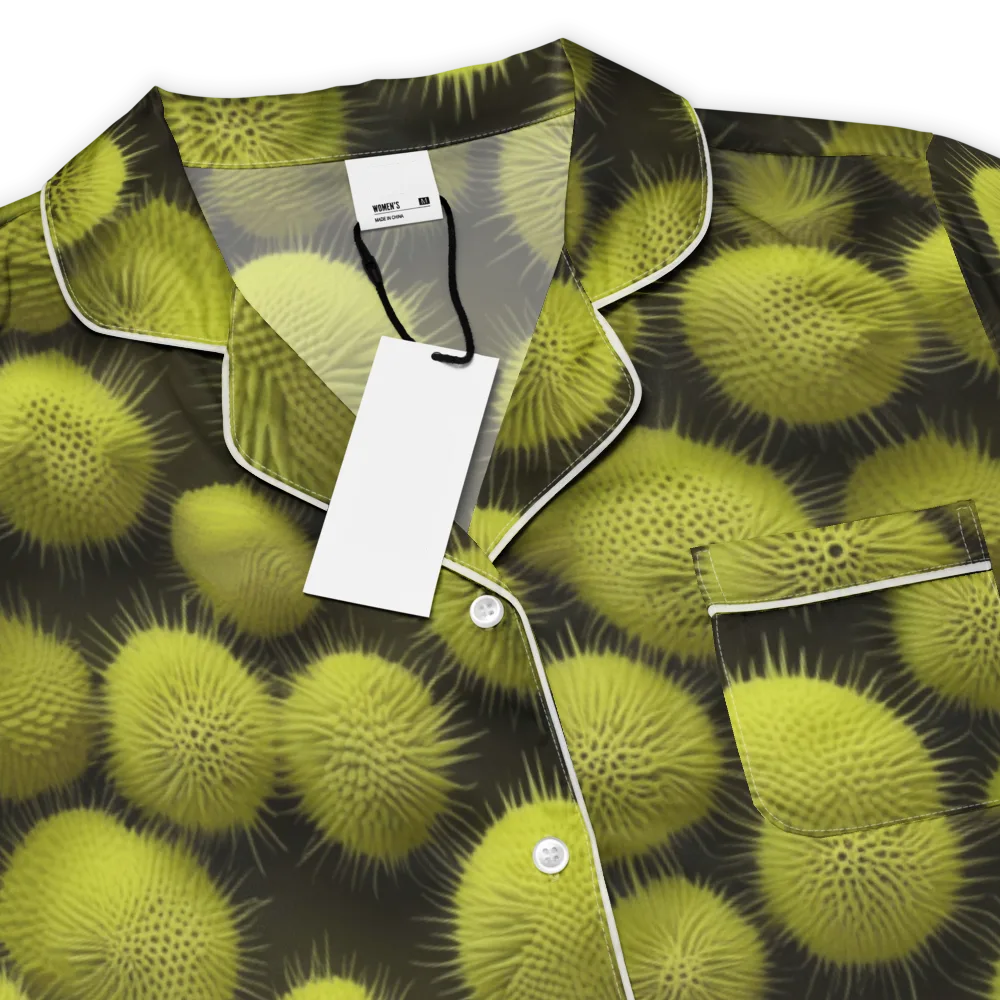 Lime Thorn on Women's Short Sleeve Pajama Top — Product details