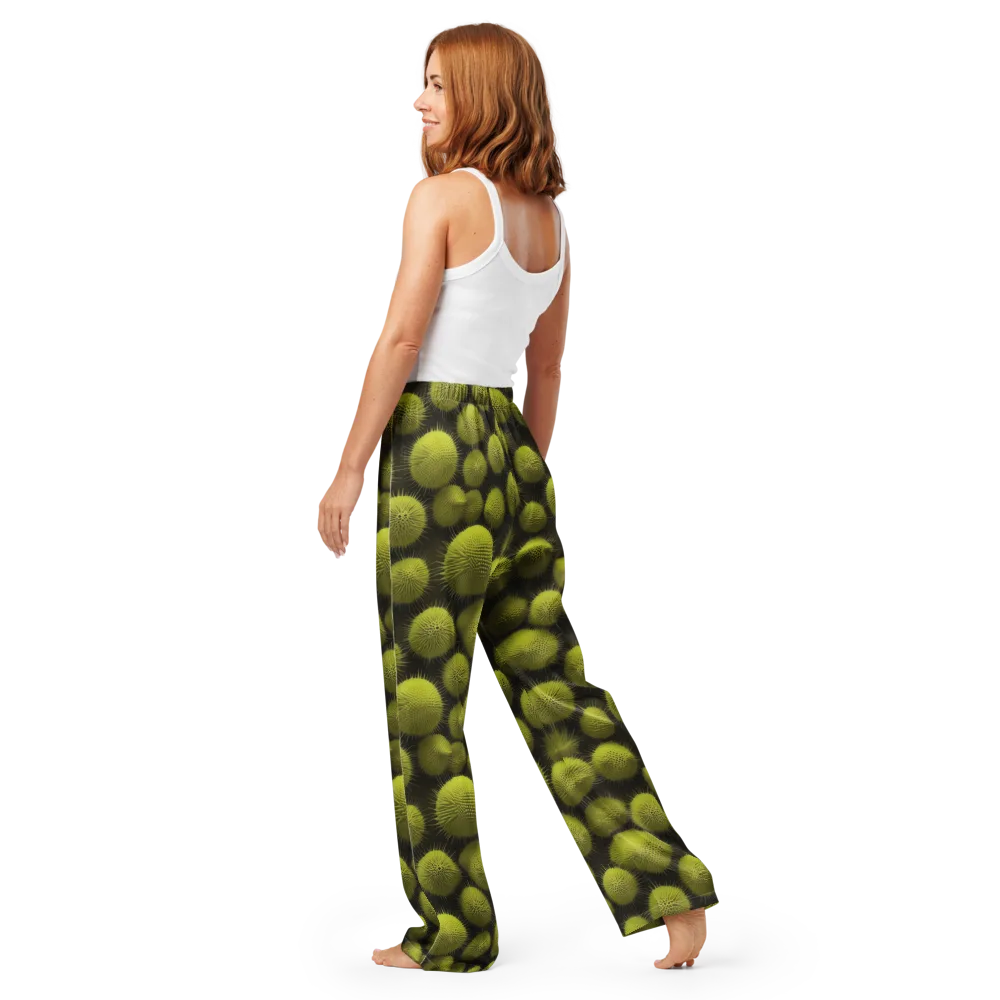 Lime Thorn on Women's Pajama Pants — Back